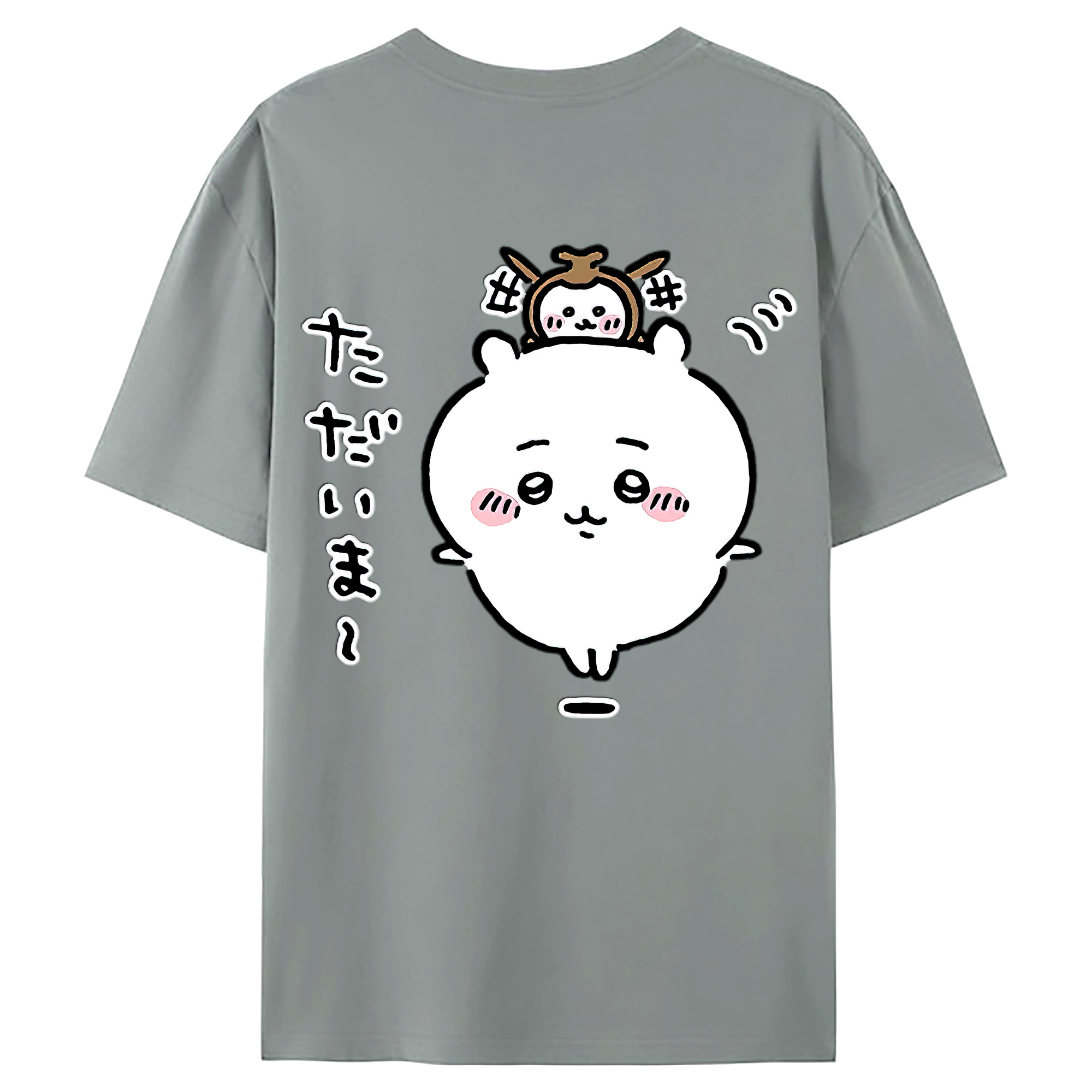 （画像用） ちいかわ ちいかわ Chii-kawa chiikawa 綿100％ メンズ半袖Tシャツ（バックプリント） 通気性
